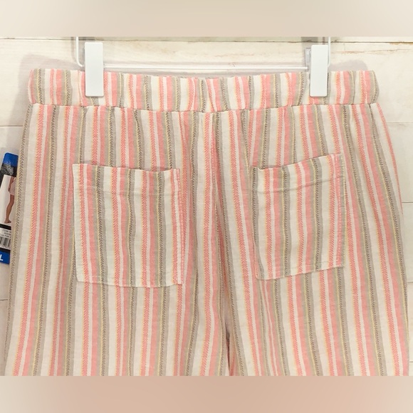 Briggs Wm's Linen Blend Short • Sz L • Pink Stripe • NWT - Picture 7 of 9